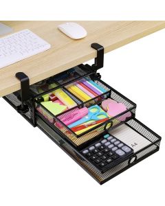 Clamp-On Under-Desk Drawer Organizer