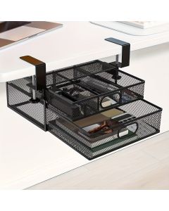 Metal Under-Desk Drawer Organizer
