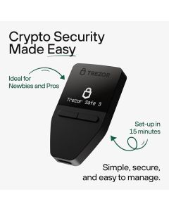 Trezor Safe 3 - Passphrase & Secure Element Protected Crypto Hardware Wallet