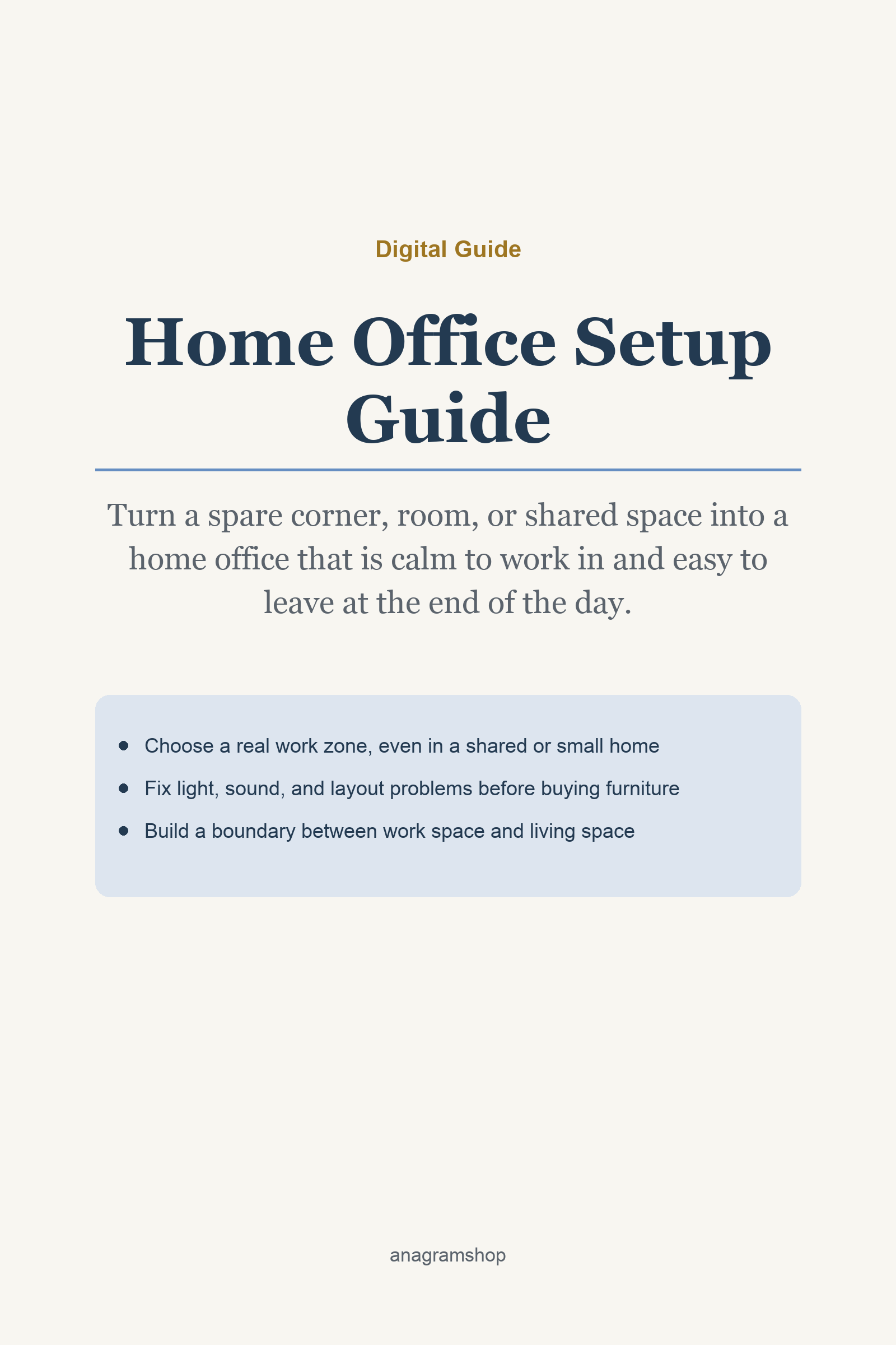 Home Office Setup Guide