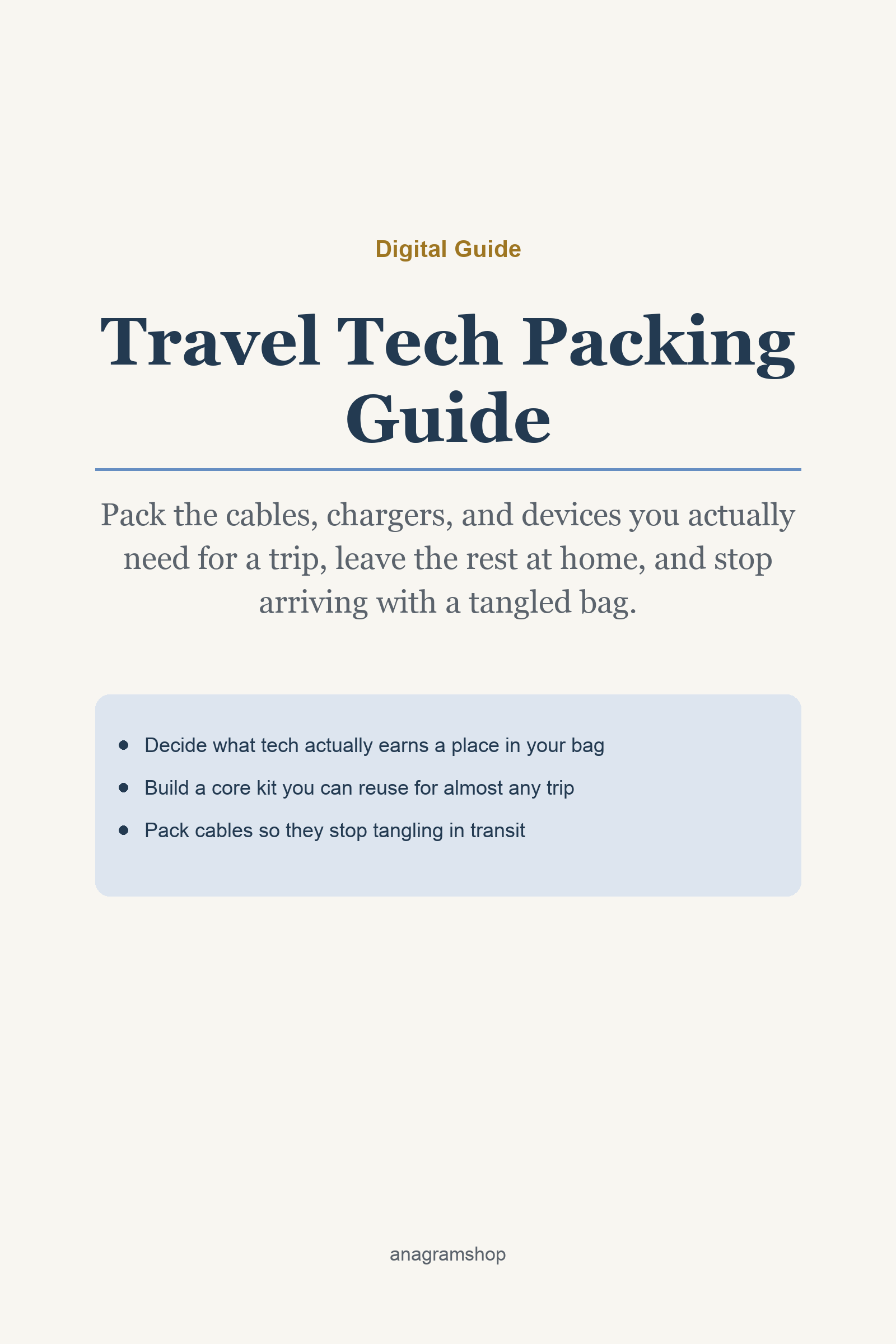Travel Tech Packing Guide